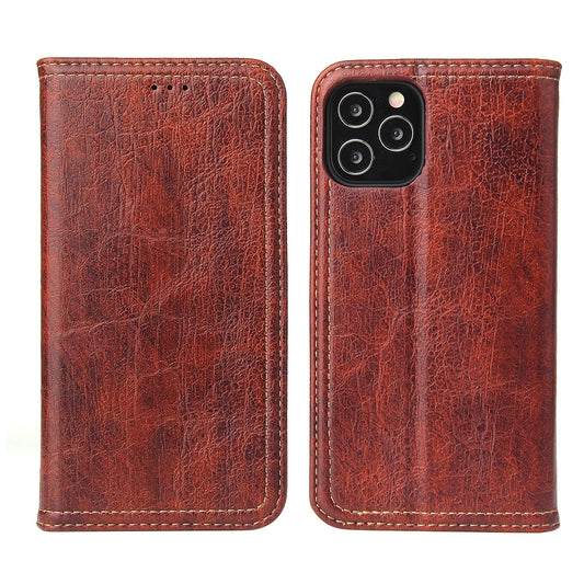 Artificial Tree Leather iPhone 12 Case Retro Wallet Stand Deluxe