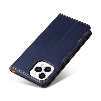 PU Leather iPhone 14 Pro Flip Case Wallet Stand Texture Deluxe