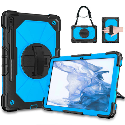 Rugged Rotating Galaxy Tab S7+ Shockproof Case Shoulder Strap Hand Holder