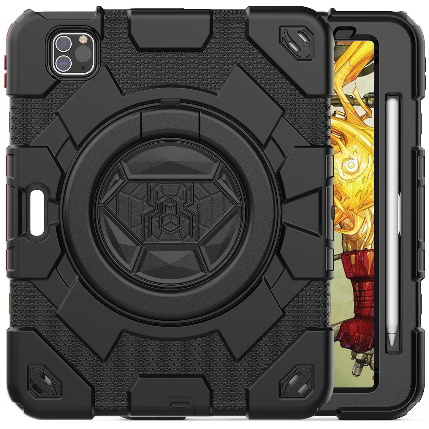 Spider-Man iPad Air 4 Shockproof Case Ultimate Protection Rotating Handle Stand