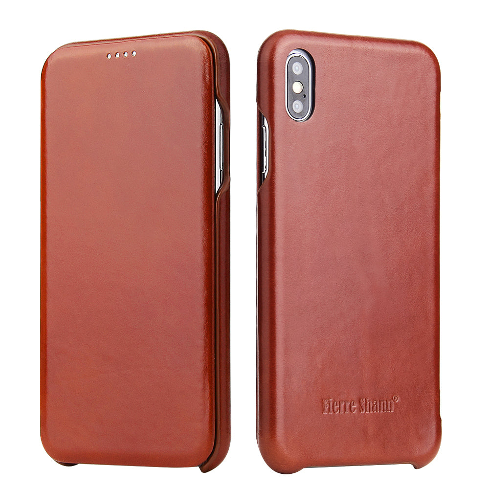 Flip Shape iPhone XR Genuine Leather Case Individuality Business