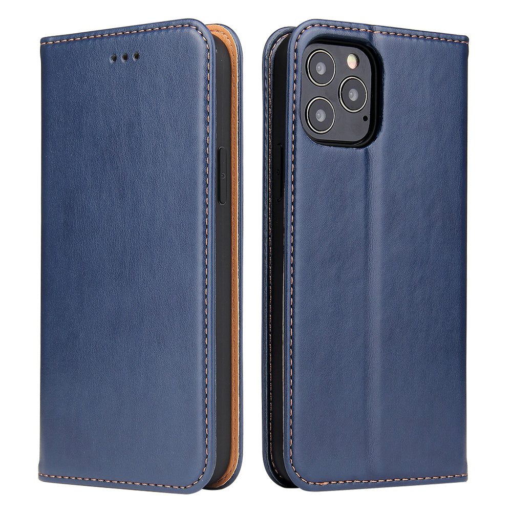 PU Leather iPhone 12 Pro Flip Case Wallet Stand Texture Deluxe