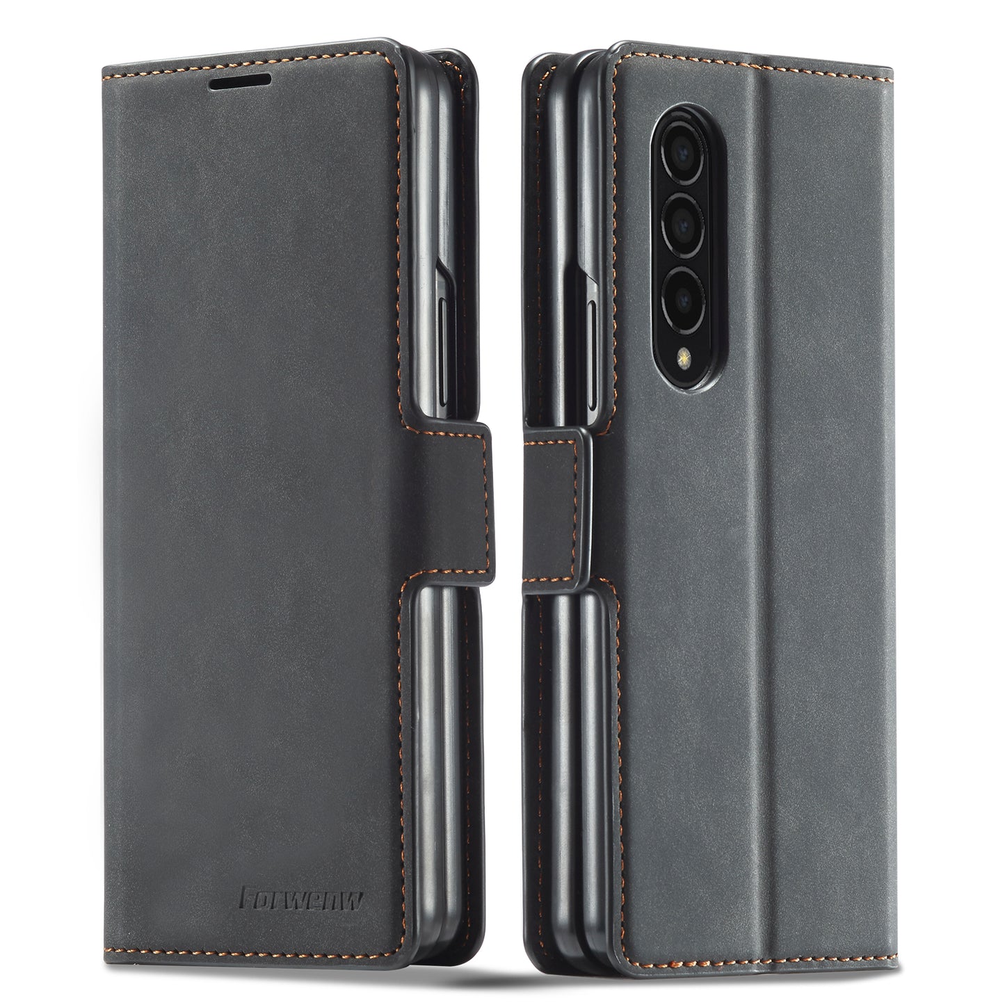 New Slim Galaxy Z Fold3 Leather Case Book Stand Wallet Magnetic