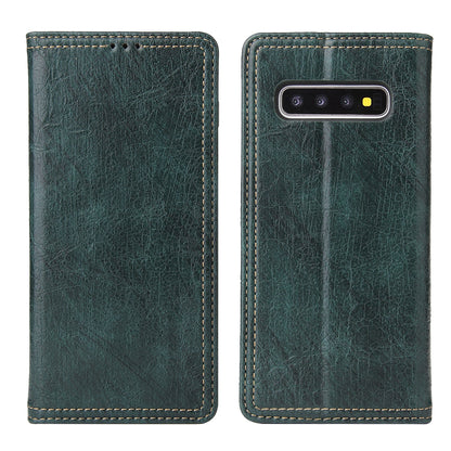 Artificial Tree Leather Galaxy S10+ Case Retro Wallet Stand Deluxe