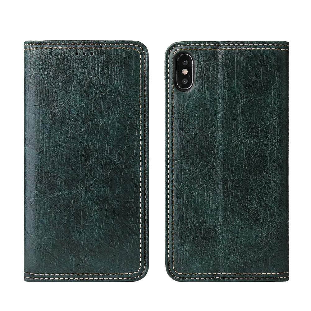 Artificial Tree Leather iPhone X Xs Case Retro Wallet Stand Deluxe