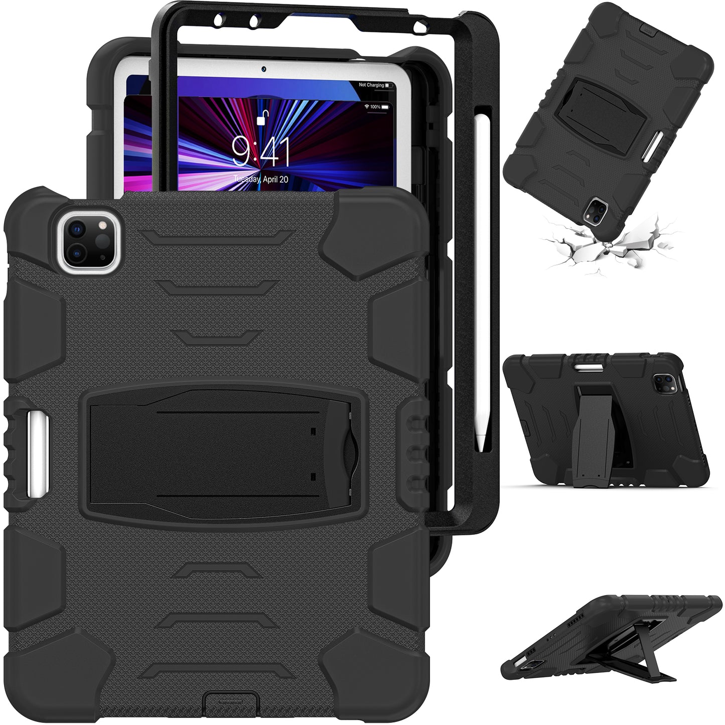 Gorilla King Kong iPad Pro 11 (2022) Case Full Body Triple Protection Folding Stand