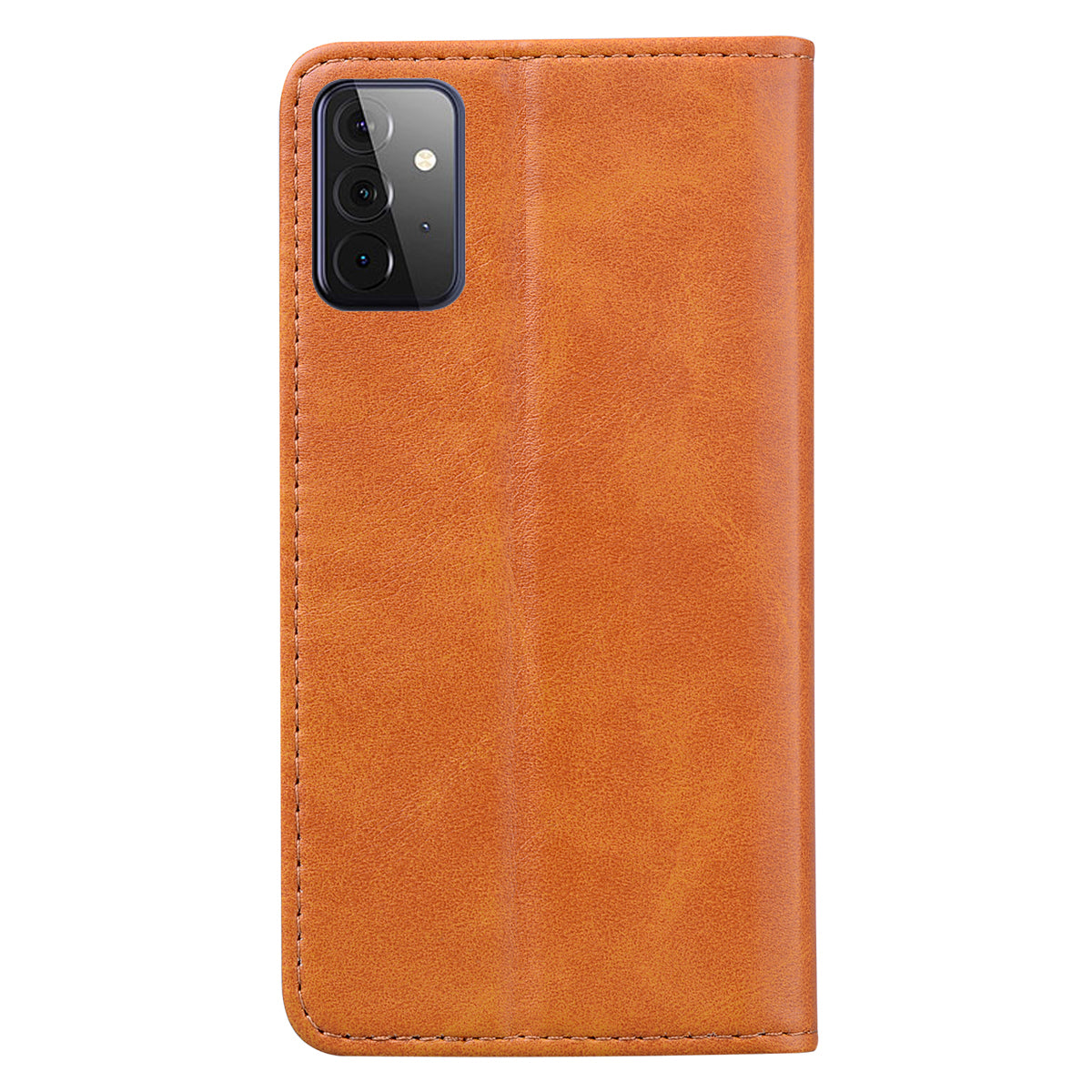 Business Stitching Galaxy A71 Leather Case Homochromatic Retro Wallet Stand