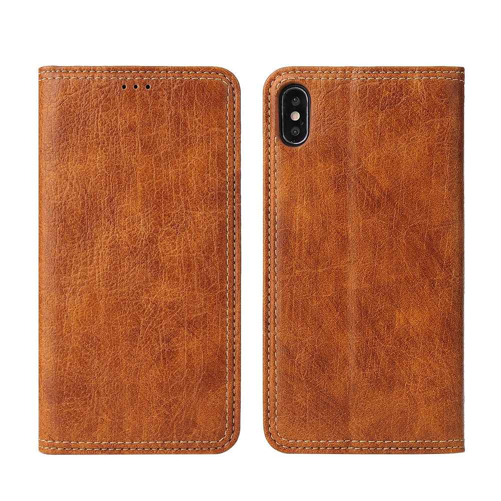 Artificial Tree Leather iPhone X Xs Case Retro Wallet Stand Deluxe