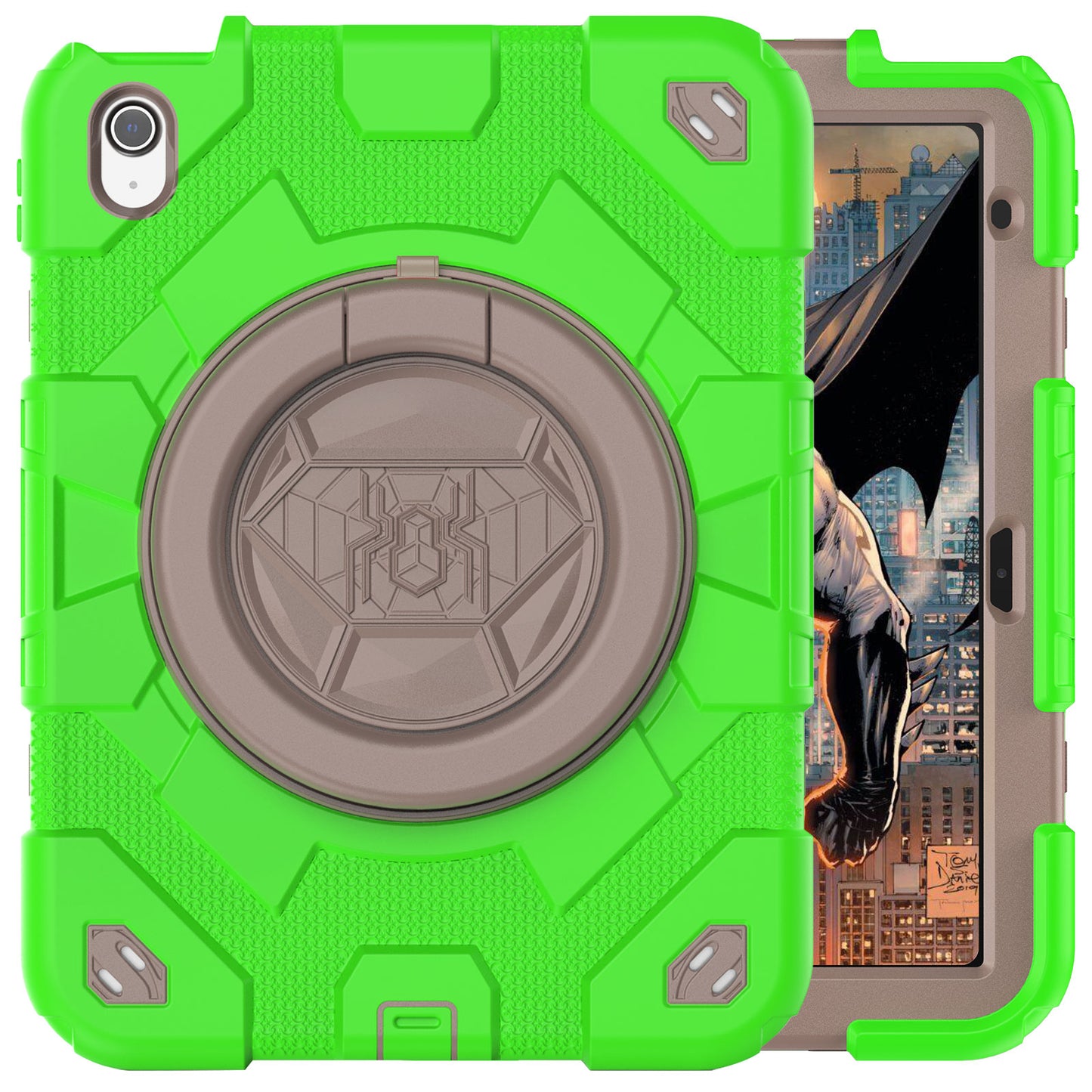 Spider-Man iPad 10 Shockproof Case Ultimate Protection Rotating Handle Stand