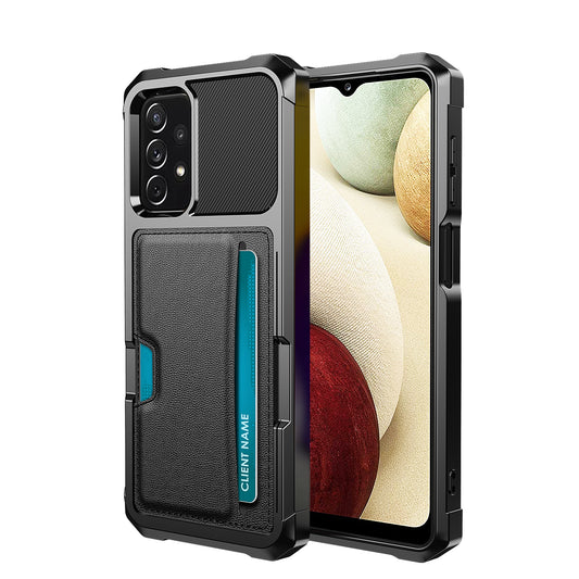 Car Magnetism Galaxy A04e TPU Cover with Leather Card Holder Slim