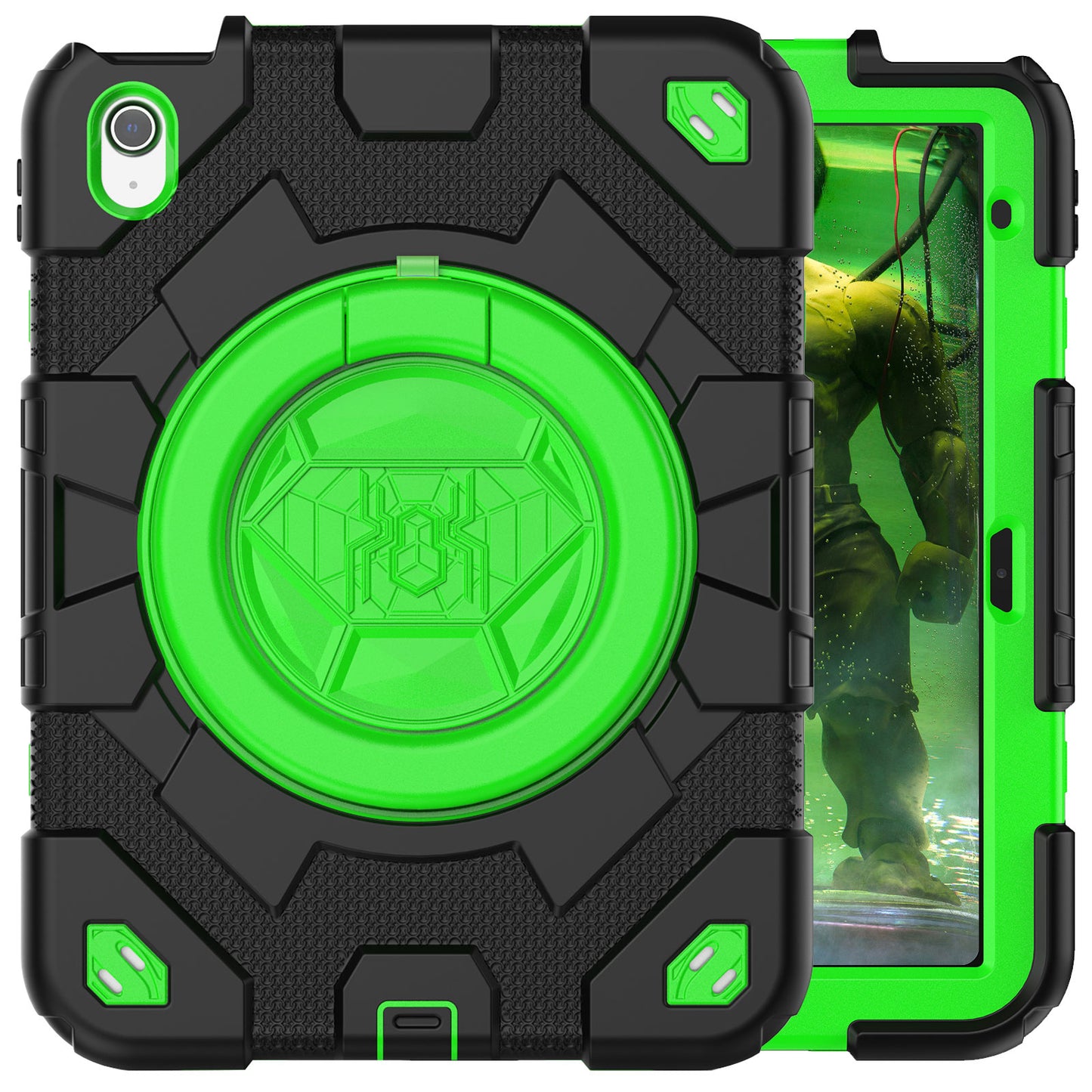 Spider-Man iPad 10 Shockproof Case Ultimate Protection Rotating Handle Stand