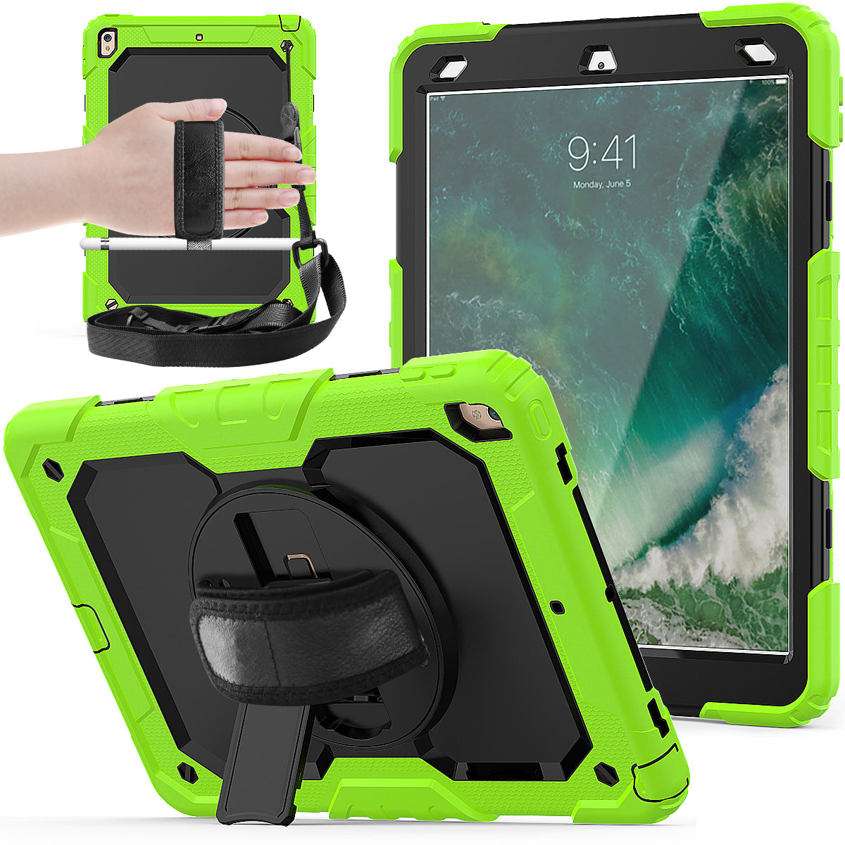 Tough Strap iPad Air 3 Shockproof Case Multi-functional Built-in Screen Protector