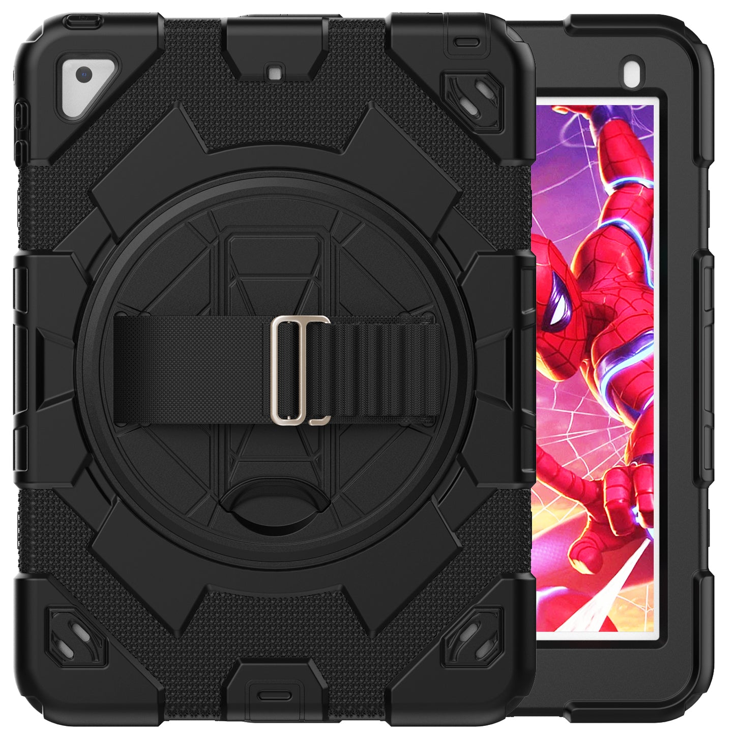 Spider Strap iPad Pro 9.7 Shockproof Case 360 Rotatable Adjustable Hand Holder