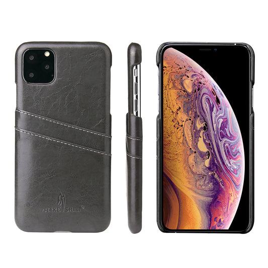 Oil Artificial Leather iPhone 11 Pro Max Wallet Cover Back Pack Business