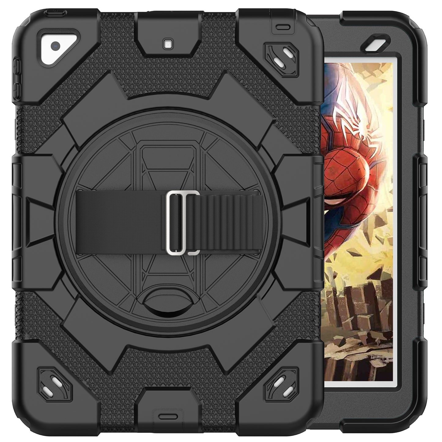 Spider Strap iPad Air 3 Shockproof Case 360 Rotatable Adjustable Hand Holder