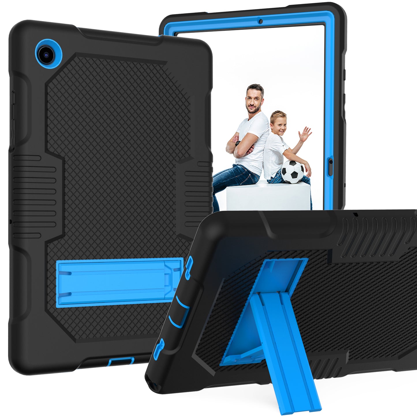 Hit Color Galaxy Tab A8 Shockproof Case Combo Silicone PC Rugged Stand