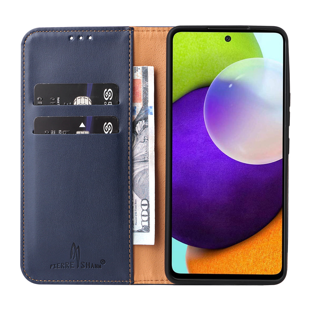 PU Leather Galaxy A53 Flip Case Wallet Stand Texture Deluxe