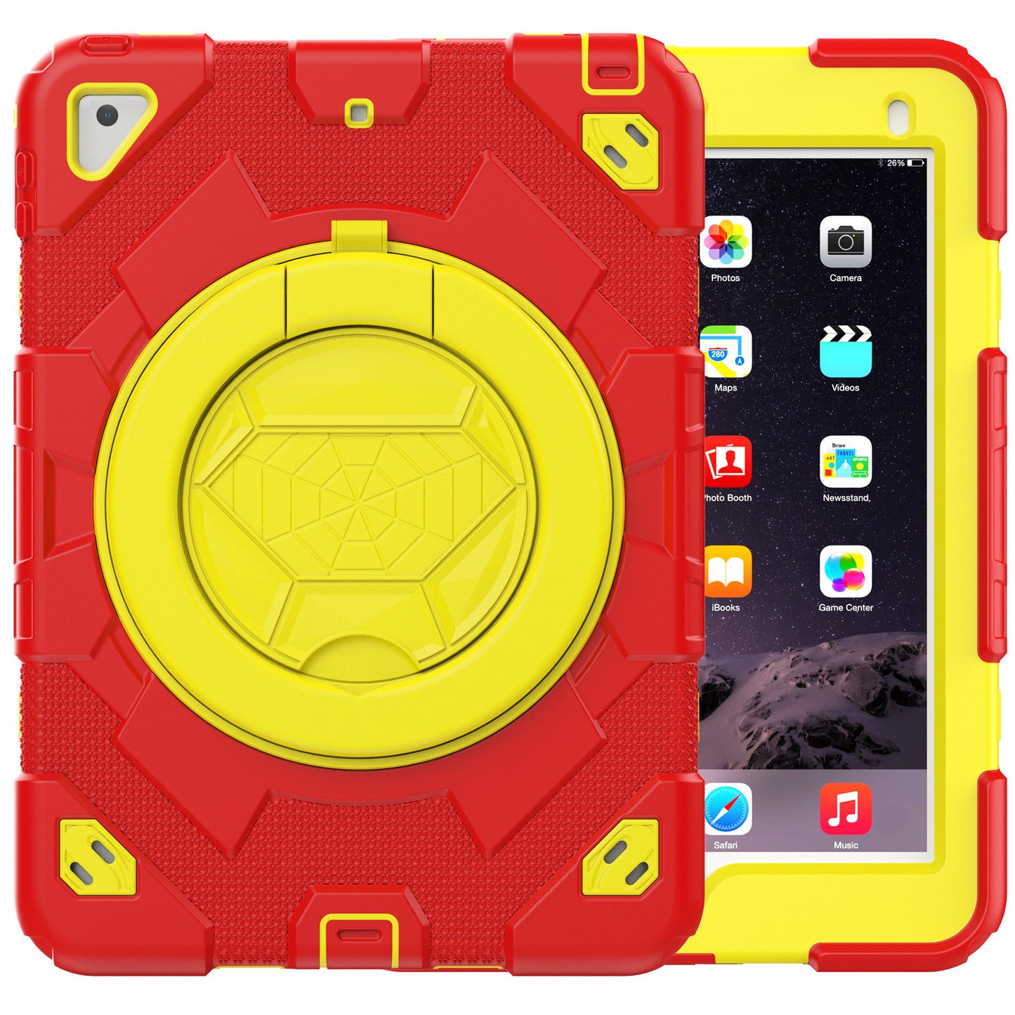 Spider-Man iPad Air 2 Shockproof Case Ultimate Protection Rotating Handle Stand