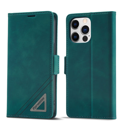 Tower Buckle iPhone 14 Leather Case Frosted TPU Magnetic Wallet Stand