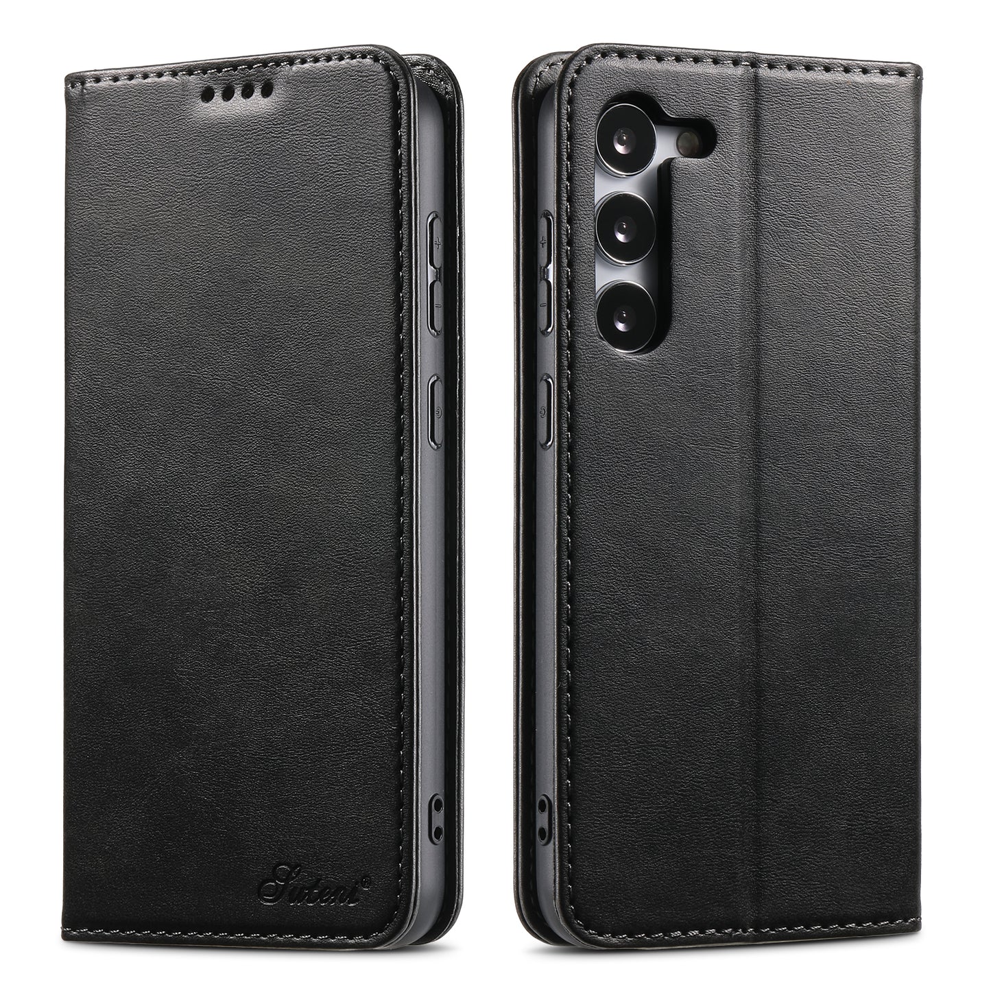 Simple Wallet Galaxy S23+ Leather Case RFID Anti-lost Magtic Stand Business