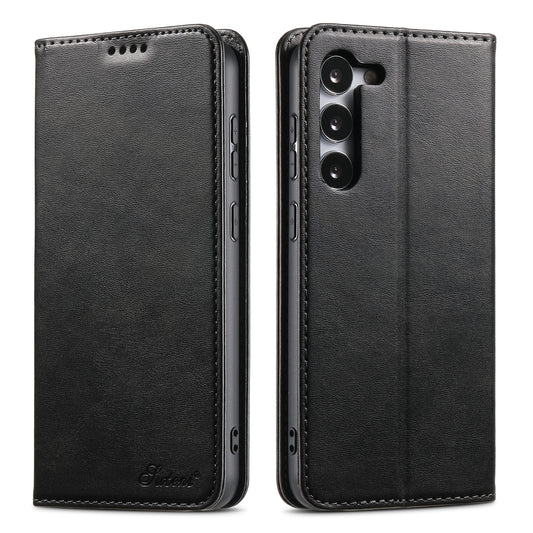 Simple Wallet Galaxy S23+ Leather Case RFID Anti-lost Magtic Stand Business