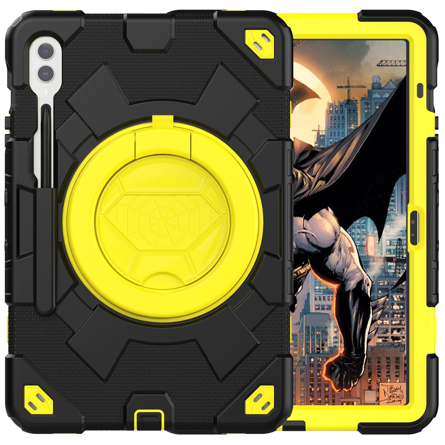 Spider-Man Galaxy Tab S8+ Shockproof Case Ultimate Protection Rotating Handle Stand