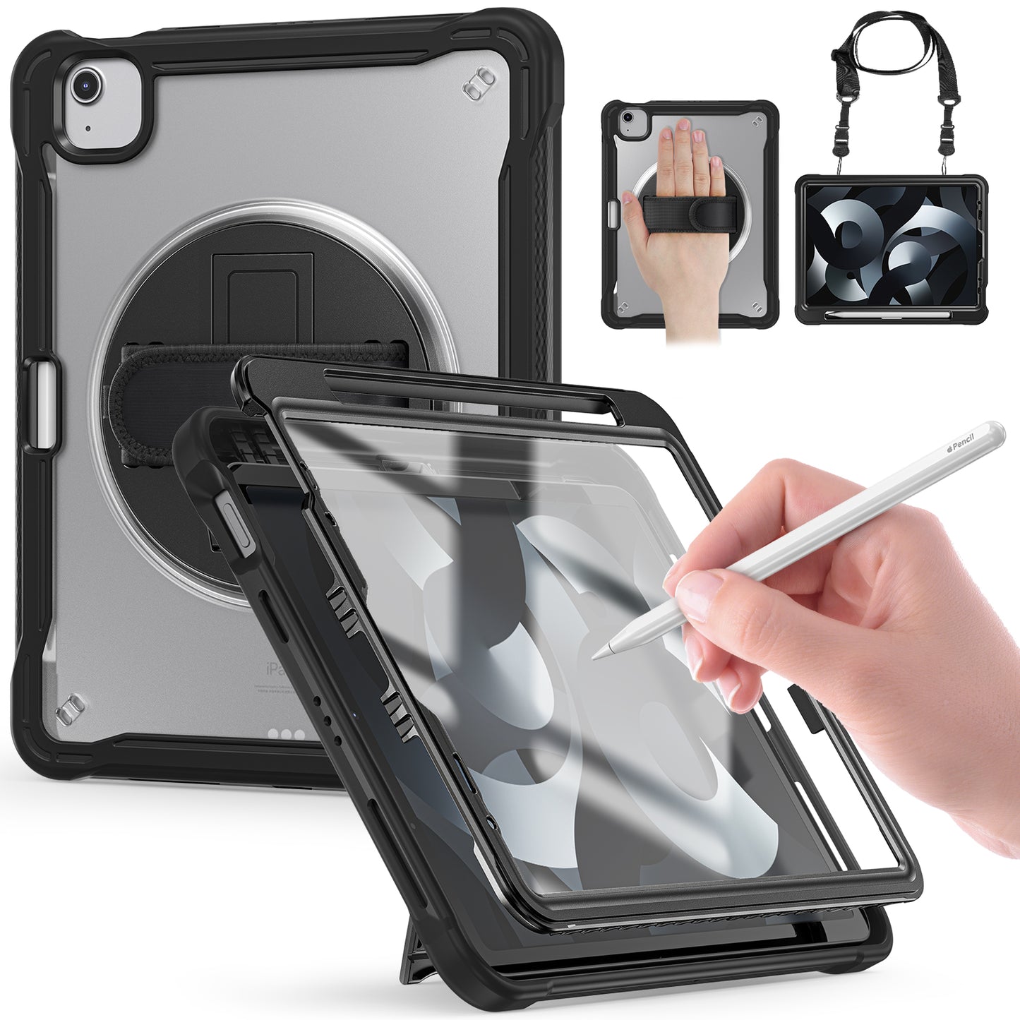 Popeye iPad Pro 11 (2018) Case Matte Frosted 360 Rotating Hand Shoulder Strap Unique