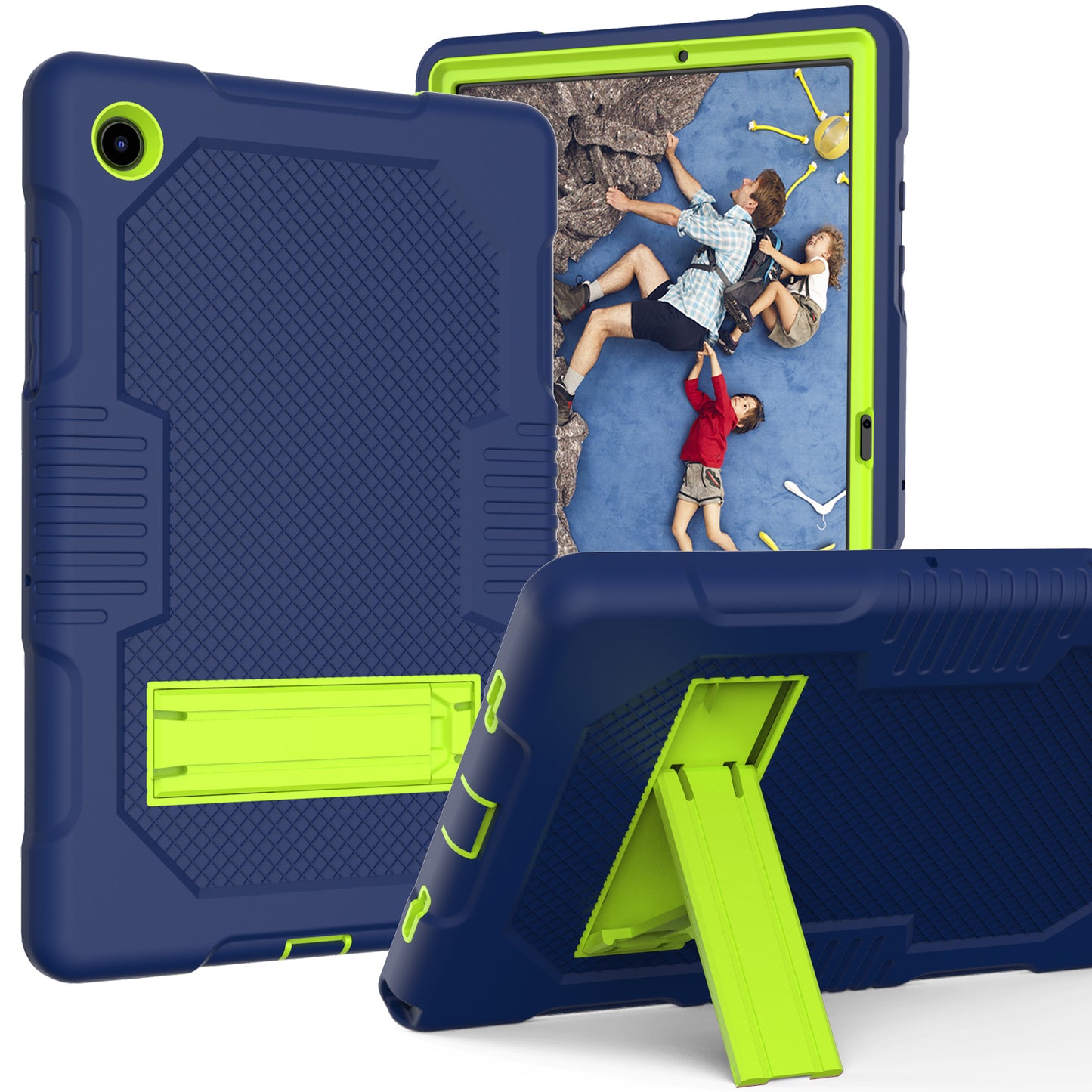 Hit Color Galaxy Tab A8 Shockproof Case Combo Silicone PC Rugged Stand