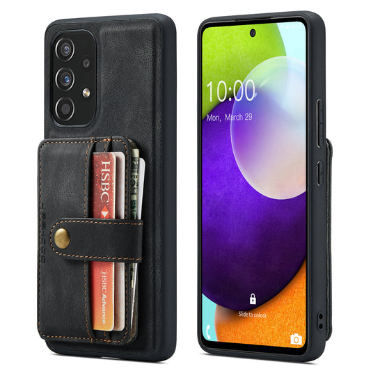 Magnetic Detachable Card Holder Galaxy A53 Leather Cover RFID Back Kickstand