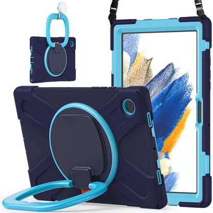 Pirate Box Galaxy Tab A8 Case Hook Stand Rotating with Hand Holder Shoulder Strap