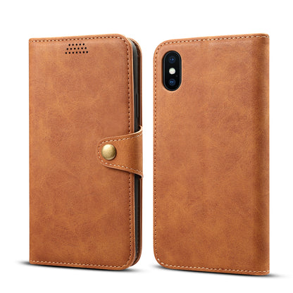 Photo Frame Wallet iPhone Xs Max Leather Case Retro Kickstand with Button