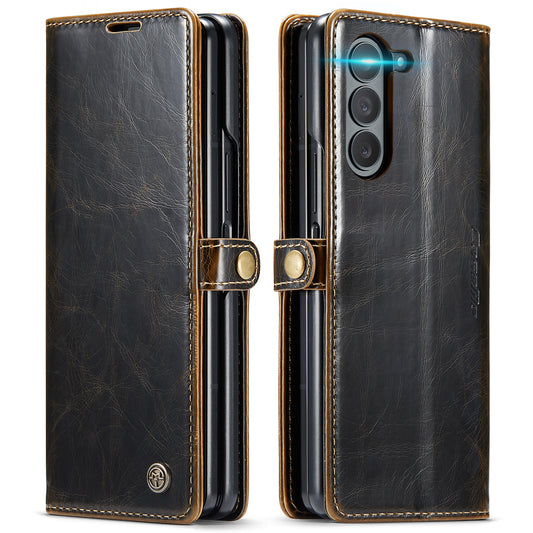 Luxury Retro Galaxy Z Fold5 Leather Case