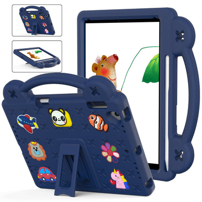 Berenstain Bear iPad 5 EVA Case Children's Cartoon Flat Kickstand DIY Hand Holder