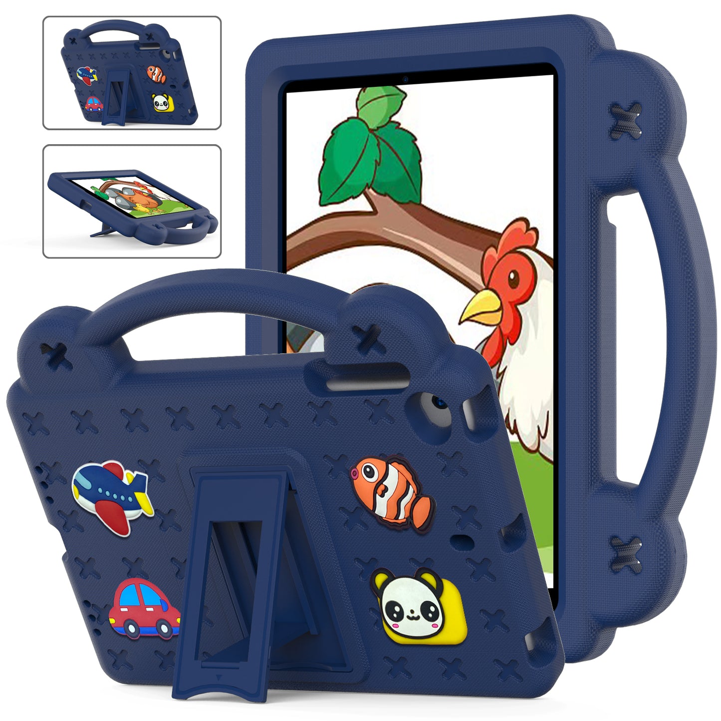 Berenstain Bear iPad Mini 5 EVA Case Children's Cartoon Flat Kickstand DIY Hand Holder