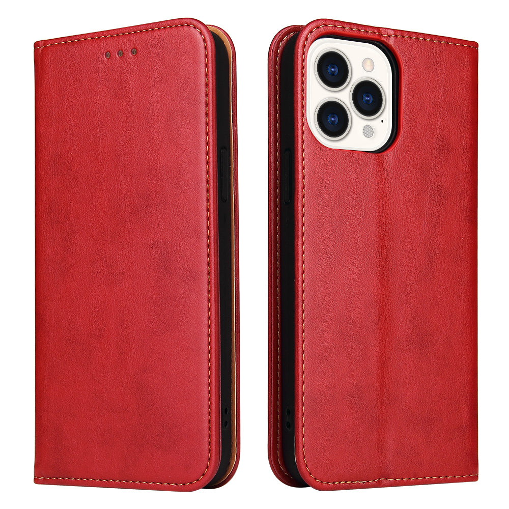 PU Leather iPhone 15 Pro Max Flip Case Wallet Stand Texture Deluxe