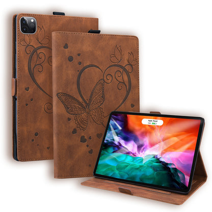 Love Butterfly iPad Pro 12.9 (2020) Grils Leather Case Embossing Wallet Flip Stand