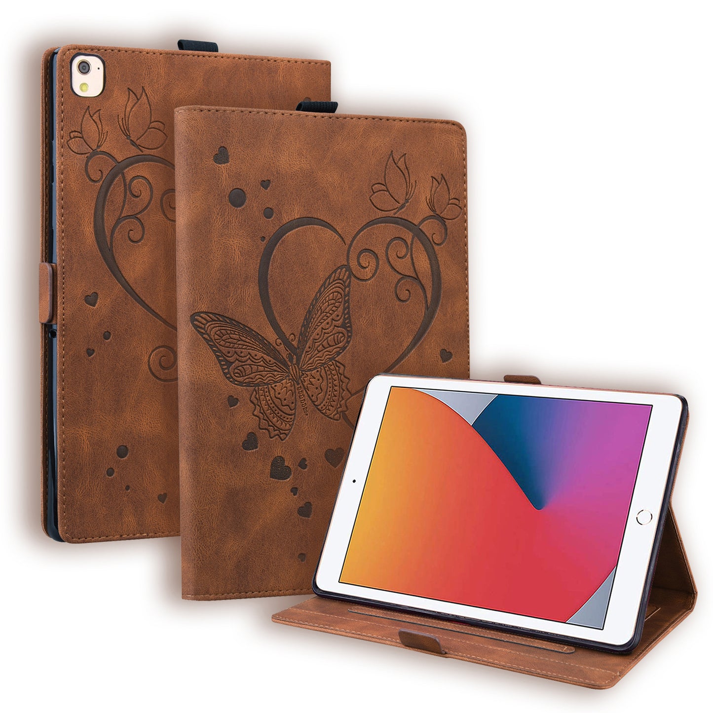 Love Butterfly iPad Pro 10.5 Grils Leather Case Embossing Wallet Flip Stand