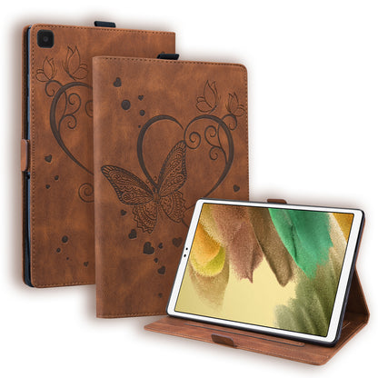 Love Butterfly Galaxy Tab A7 Lite Grils Leather Case Embossing Wallet Flip Stand