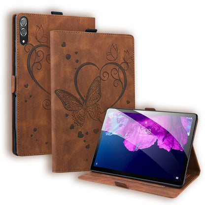 Love Butterfly Lenovo Tab P11 Plus (2023) Grils Leather Case Embossing Wallet Flip Stand