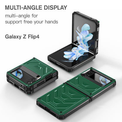 Mech King Galaxy Z Flip4 Case Full-Body Rugged Protection Mul-angele Kicktand