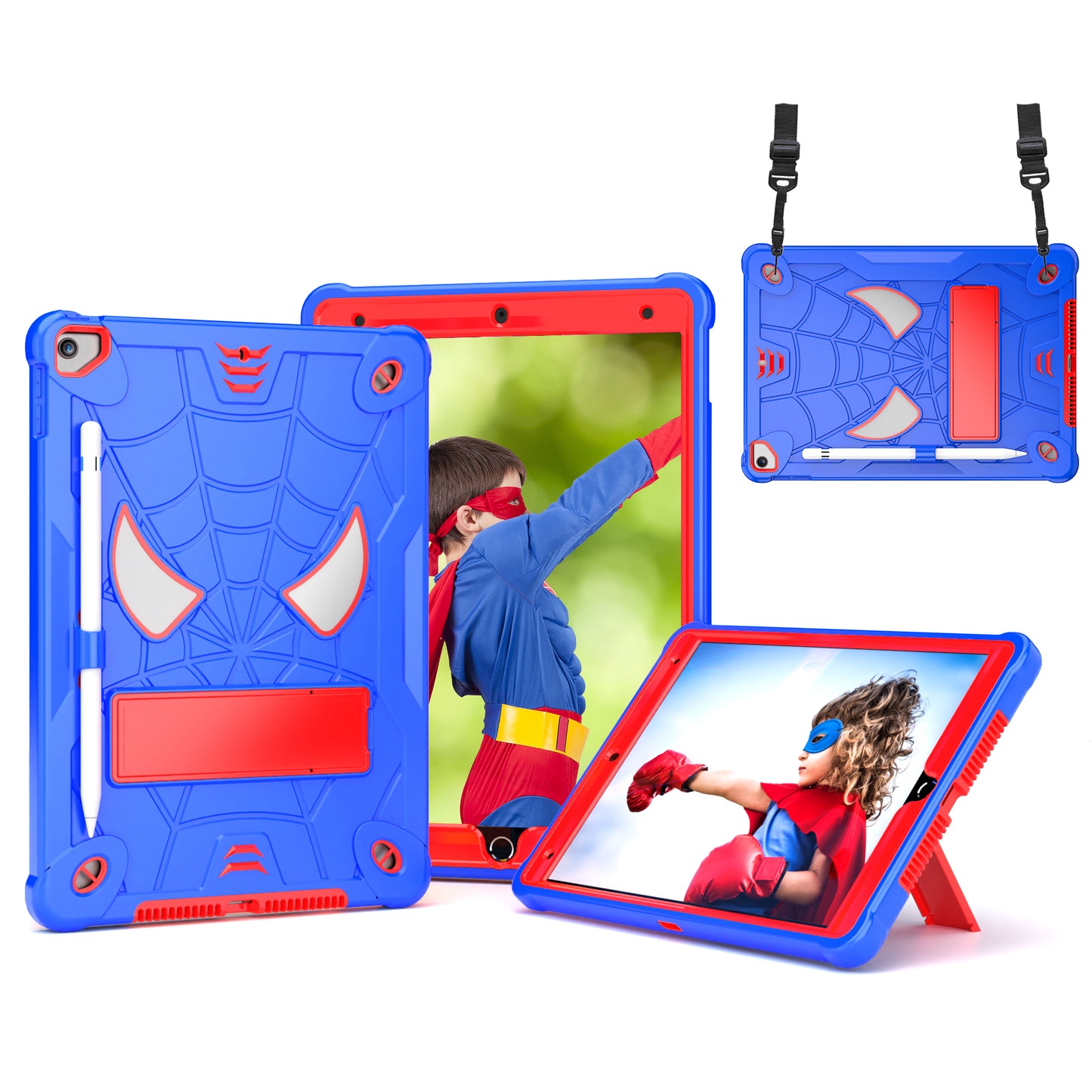 Spider-Man iPad Air 3 Shockproof Case Rugged Detachable Shoulder Strap