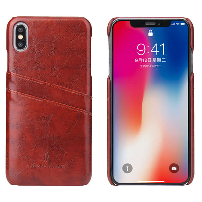 Oil Artificial Leather iPhone Xs Max Wallet Cover Back Pack Business