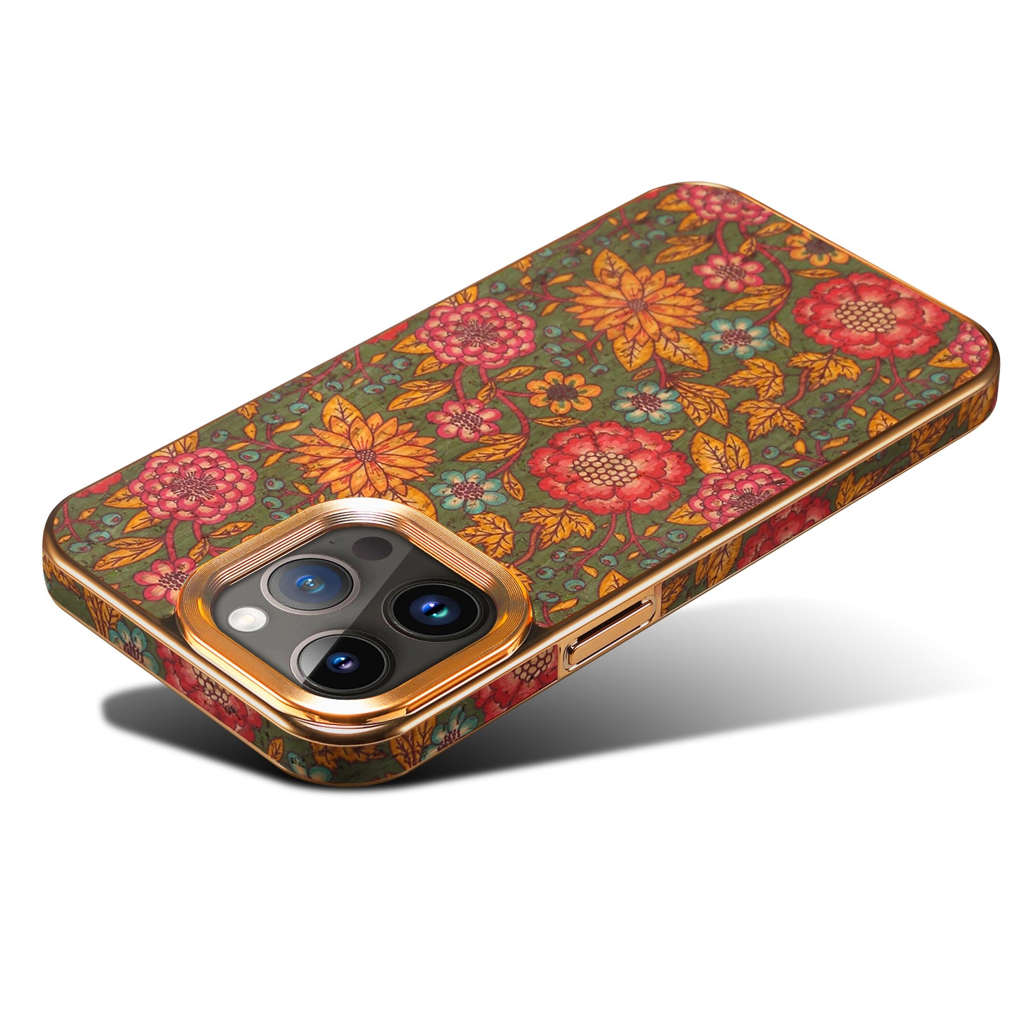 Moslem Flowers Wood iPhone 14 Electroplated Cover Retro