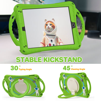 Astronaut iPad 6 Case 360 Rotating Folding Handle Grip Landing Buffer