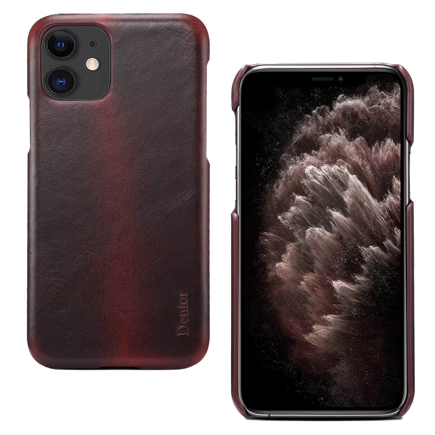 Waxed Cowhide Leather iPhone 11 Pro Back Cover Business Man's