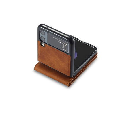 New Slim Galaxy Z Flip4 Leather Case Book Stand Wallet Magnetic