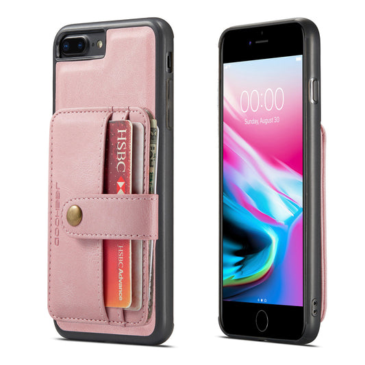 Magnetic Detachable Card Holder iPhone 7 Plus Leather Cover RFID Back Kickstand