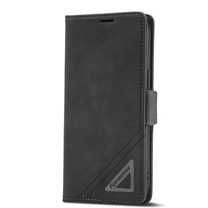 Tower Buckle iPhone 14 Pro Leather Case Frosted TPU Magnetic Wallet Stand