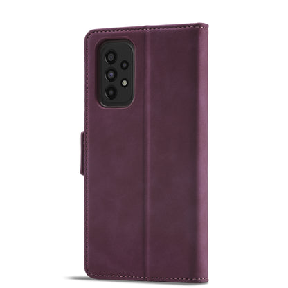 Tower Buckle Galaxy A23 Leather Case Frosted TPU Magnetic Wallet Stand