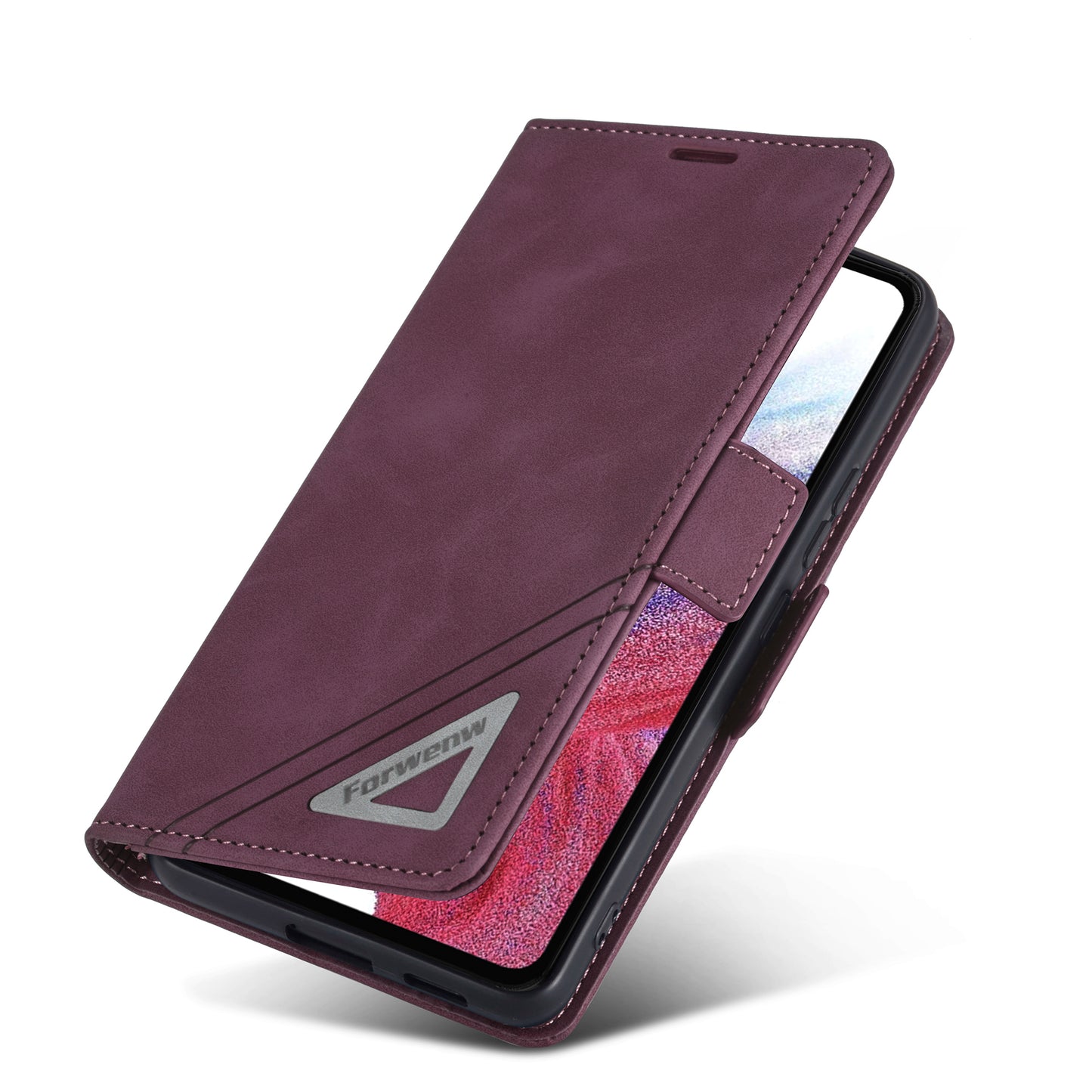 Tower Buckle Galaxy A70 Leather Case Frosted TPU Magnetic Wallet Stand